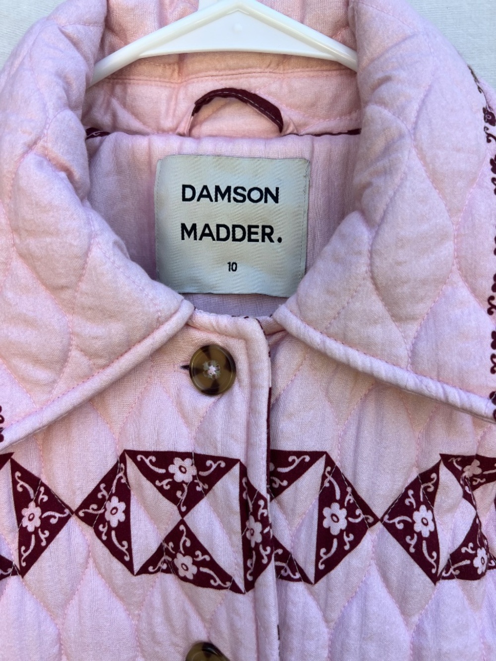Damson madder quilted dahlia coat - Picture 3 of 11